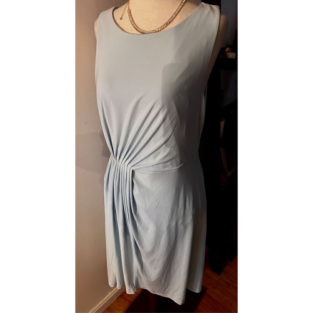 White House Black Market Baby Blue Fancy Dress Low To High Size 8